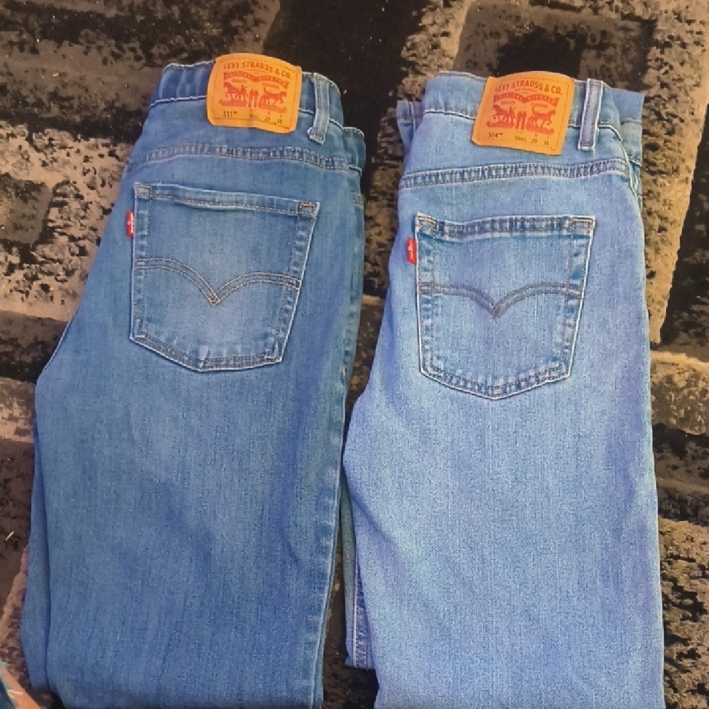 Levi's Light Blue  Denim Pants W-29 L-31 15 Dollars Take Both USED Cople Times